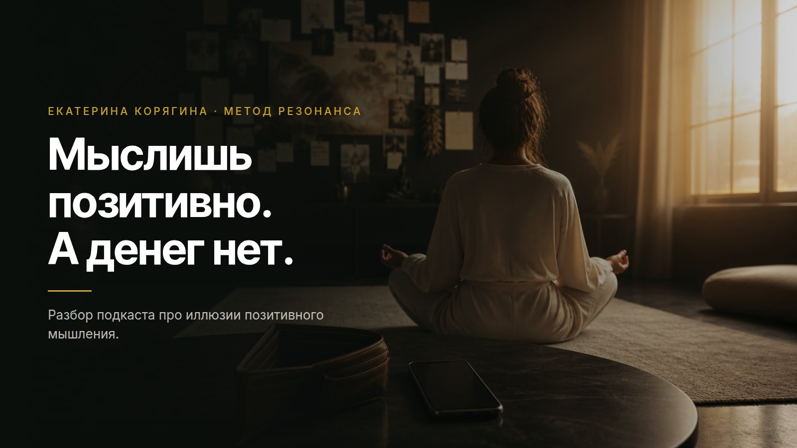 Мыслишь позитивно, а денег нет. Екатерина Корягина, метод Резонанса